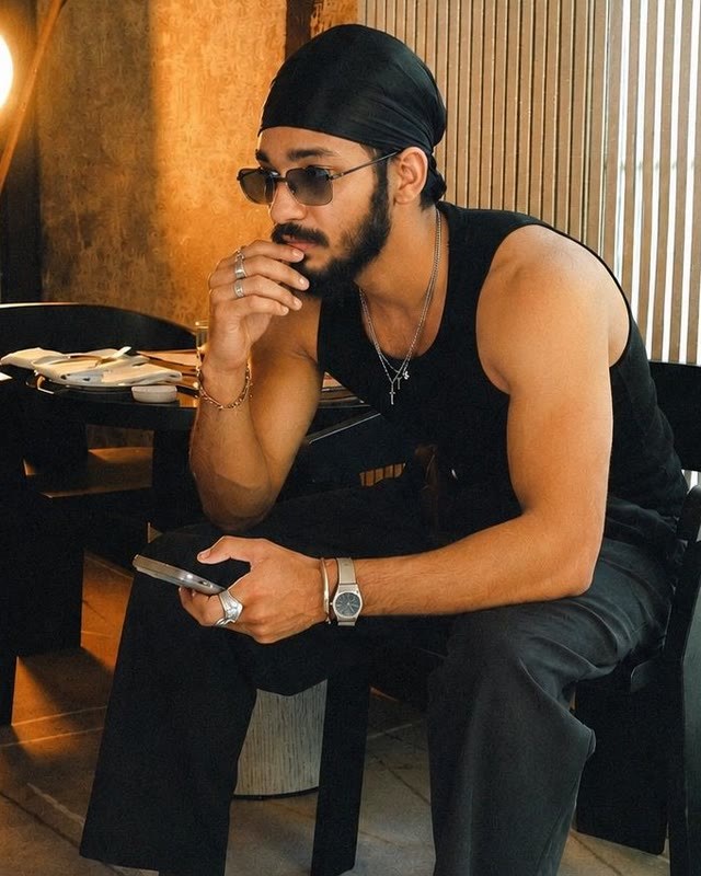 Jaidev Bhogal at a restaurant table